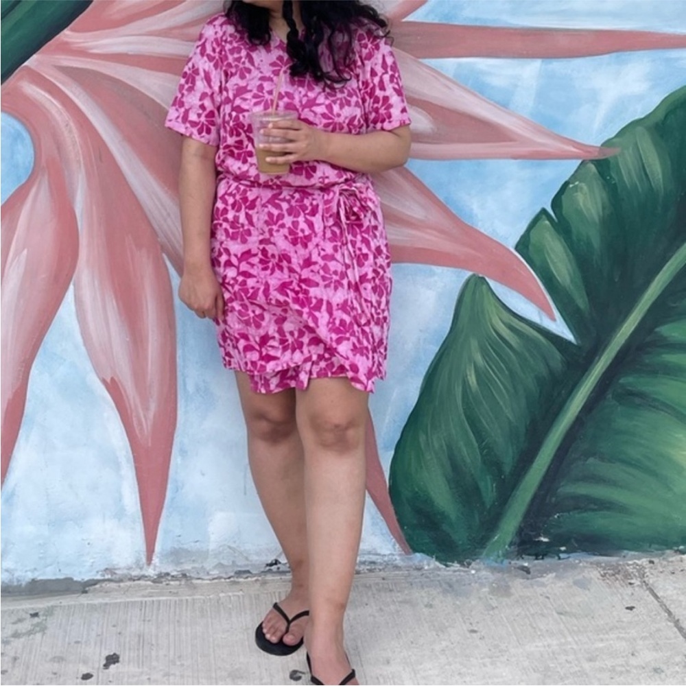Cotton wrap dress